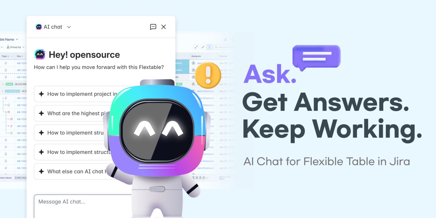 Flexible Table with AI chat